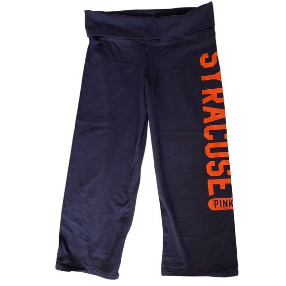 PINK Victoria's Secret Pants - Rare Y2K Victoria's Secret Pink 5th & Ocean Syracuse Foldover Yoga Pants Campus